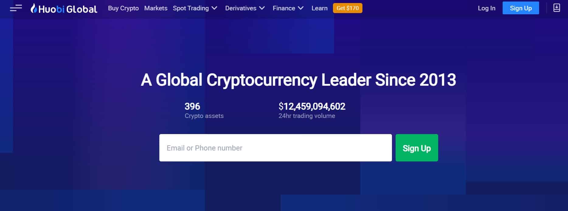 Huobi Global website