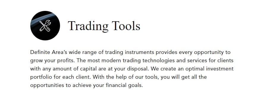 Definite Area trading instruments