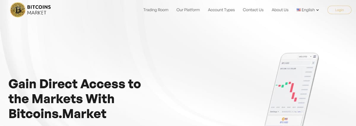 Bitcoins Market homepage