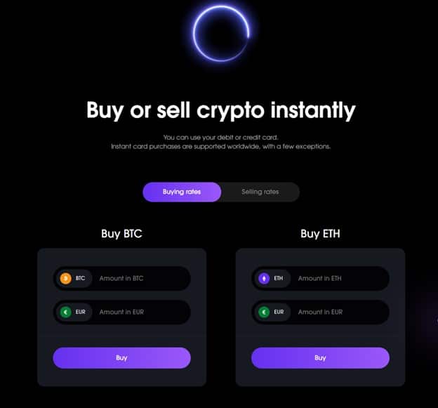 buy or sell crypto with Bitnomics