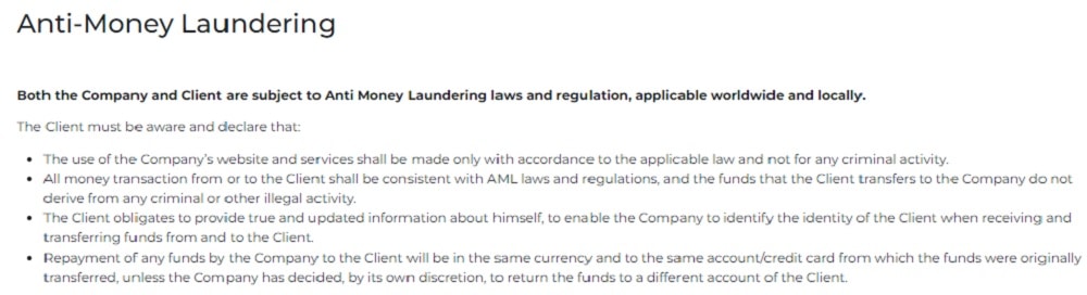 OceanFX AML Policy