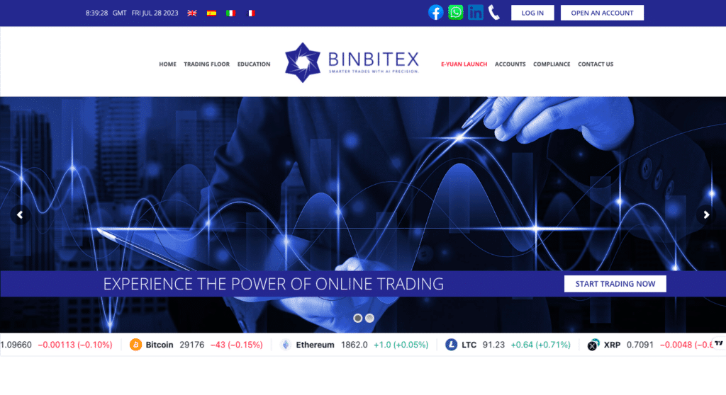 Binbitex trading platform