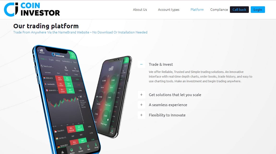 Coin Investor Trading Platform