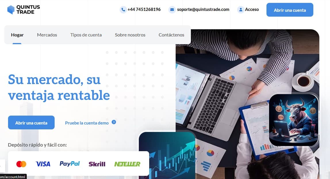 Quintustrade Homepage Quintustrade Homepage