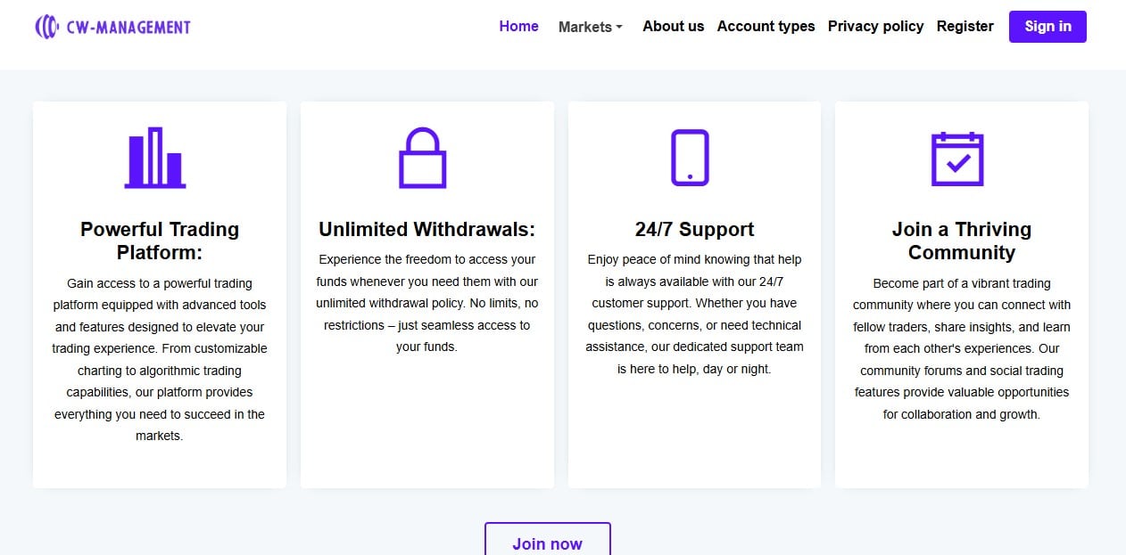 CW Management Key Features CW Management Key Features